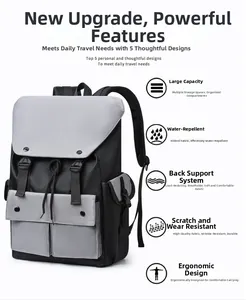 Detail view of the waterproof oxford fabric and ergonomic strap system of the backpack