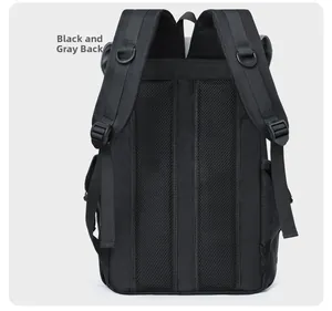 Detail view of the breathable honeycomb mesh back and padded S-shape straps on the backpack