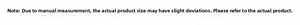 Detailed size chart disclaimer for freshwater pearl necklace with manual measurement note