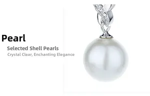 Macro detail of high-quality white shell pearl earring with elegant silver zircon accents