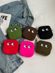 Sacs pliables en nylon avec broderie de monstre et crochets en six couleurs vives