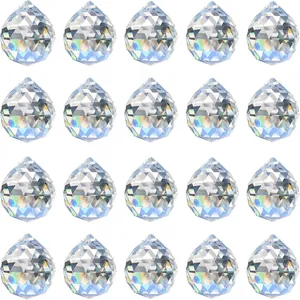 Lot de 20 prismes attrape-soleil en cristal de 30 mm pour fenêtres en disposition matricielle