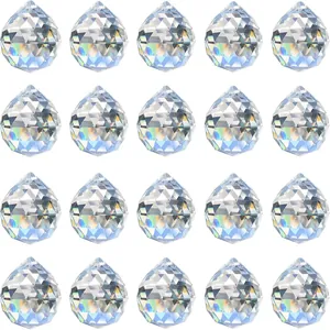 Set van 20 gefacetteerde kristallen prisma's in druppelvorm voor huis en tuin decor