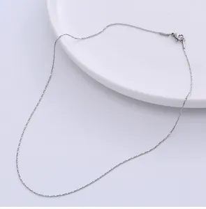 Collier Chaîne Fine en Acier Inoxydable Minimaliste Or Argent Électroplaqué Collier de Clavicule Hommes Femmes Bijoux