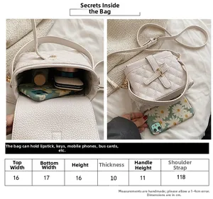 Guida alle taglie della borsa a mano con lunghezza tracolla e capacità interna