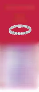 Technical specifications of S925 sterling silver bracelet with Moissanite stones
