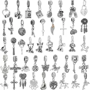 Colgante de Charms de Bricolaje de Aleación Tema de Viaje de Corazón de Pata de Animal Para Fabricación de Pulseras Collares Accesorios de Joyería para Mujeres