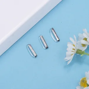 Detailansicht der 10mm DIY Schmuck Gummimanschette und Metallrohr Sicherheitskomponenten