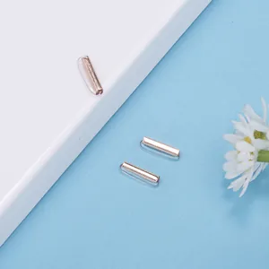 Detail von 10mm roségoldenen Lederband-Sicherheitshülsen für DIY-Armbänder