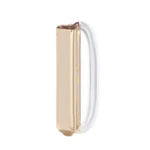 Goldene zylindrische Metallperle mit Silikonring für 10mm DIY Lederarmbänder Zubehör