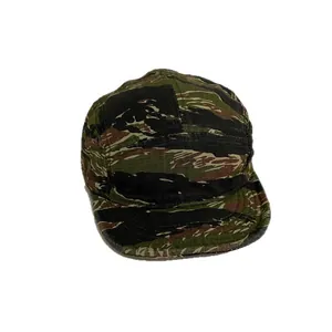 Casquette 5 panneaux à imprimé camouflage vintage avec visière plate style streetwear