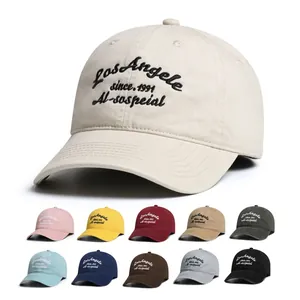 Gorra de Béisbol Vintage de Algodón Puro Bordado Los Angeles 1991 para Hombre Mujer Casual Exterior Protección Solar Ajustable
