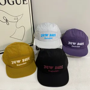 Dames Heren Outdoor 5 Panel Camper Pet Sneldrogend Lichtgewicht Nylon Ripstop Korte Rand Honkbalpet Verstelbare Zonnehoed Wandelen