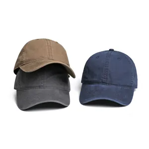 Gorras de béisbol clásicas de algodón en marrón, gris y azul marino para hombre y mujer