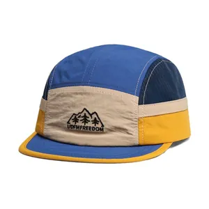 Outdoor quick-dry camp cap with colorful patchwork and UDFM FREEDOM mountain embroidery