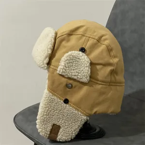 Winter Warme Trapper Pet Voor Heren Dames Gevoerd Met Imitatie Lamswol Oorkleppen Winddicht Verdikte Koud Weer Lei Feng Cap