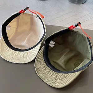 Détail de la doublure de casquette de baseball à séchage rapide avec sangle réglable
