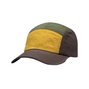 Farbblock-Fünf-Panel-Campingmütze, schnelltrocknend, verstellbar für Outdoor-Sonnenschutz herren