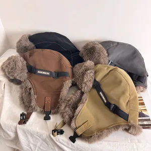 Winter Fliegermützen aus Kunstpelz in mehreren Farben mit winddichten Ohrenklappen
