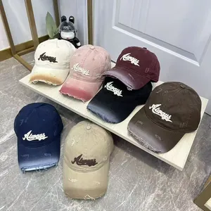 Vintage Distressed Baseball Cap For Women Always Letter Embroidery Washed Retro Snapback Hat Sunshade Streetwear Adjustable