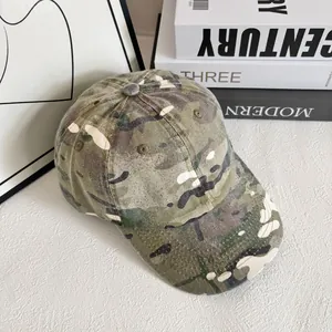Casquette de baseball camouflage avec visière courbée pour sports de plein air