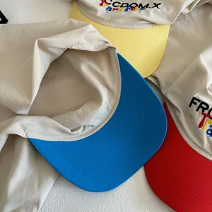 Detailed embroidery and neck protection flap on quick-dry outdoor sun hats in various colors