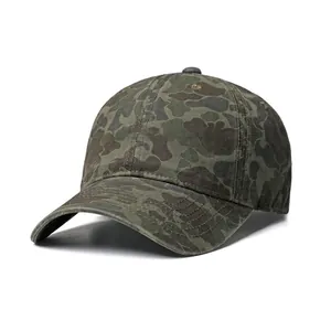 American style camouflage short brim baseball cap with a street style tactical design