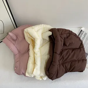 Capuche d'hiver thermique avec oreilles mignonnes et cache-col en trois couleurs assorties