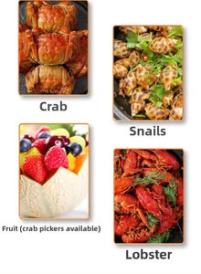 Versatile 304 stainless steel seafood tools for crab, snails, fruit, and lobster use