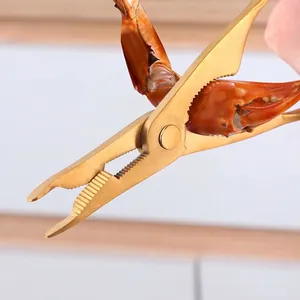 Professional 304 Stainless Steel Crab Cracker And Seafood Needle Tool Heavy Duty Shellfish Opener Nut Cracker Electroplated Finish For Kitchen Dining Home