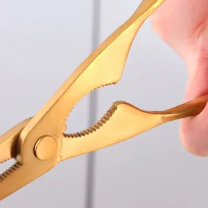 Golden brushed 304 stainless steel crab cracker and nutcracker tool for kitchen