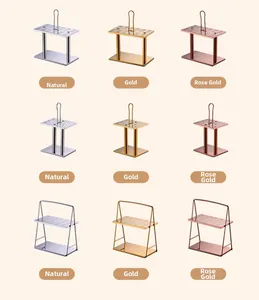 Flatware rack organizer in silver, gold, and rose gold stainless steel finishes