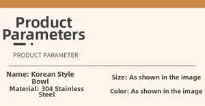 Detailed specifications of 304 stainless steel insulated Korean style bowl with lid