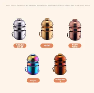 Detailed comparison of 304 stainless steel lunch boxes in five metallic color finishes