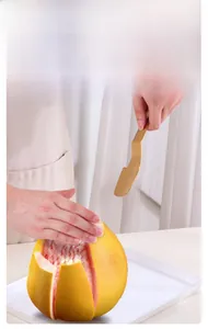 Detail of 304 stainless steel pomelo peeler with half pointed blade for fruit