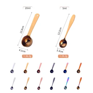 304 Stainless steel measuring spoons for coffee and baking in 5ml and 20ml sizes