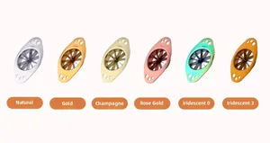 Options de couleurs pour lames en acier inoxydable en argent or et teintes irisées