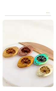 Vue détaillée de coupe-pommes en acier inoxydable 304 en diverses couleurs métalliques