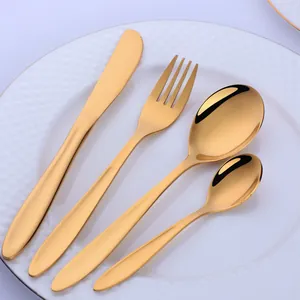 Stainless Steel Cutlery Set Mirror Polished Dinner Knife Fork Spoon Set For Home Restaurant Steak Pasta Elegant Tableware
