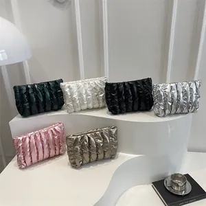 Trendige Gesteppte Clutch-Tasche Für Damen Puff-Design Abendtasche Kleine Quadratische Handtasche Für Hochzeit Party Bankett