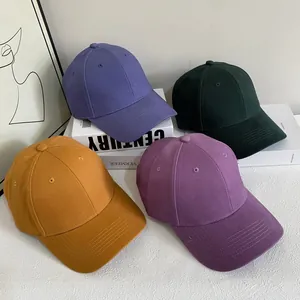 Gorras de béisbol de algodón estructurado en varios colores con ala ancha de calidad