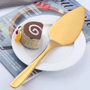304 Stainless Steel Cake Server Mirror Polished Pie Server With Serrated Edge For Pizza Steak Dessert Serving Tool