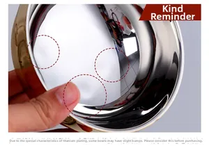 Detail of titanium-plated bowl interior showing small bumps from the manufacturing process