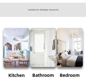 Frosted privacy window film applied in kitchen, bathroom and bedroom settings