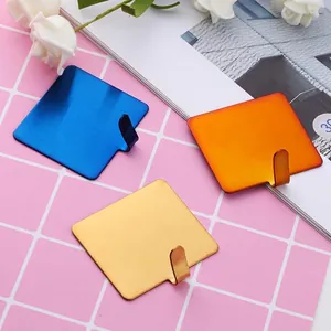 Self Adhesive Stainless Steel Hooks Square Brushed Metal Wall Hooks For Bathroom Kitchen Hanging Towels Robe Keys Coat