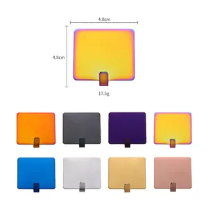 Adhesive stainless steel wall hooks in 8 metallic finishes measuring 4.8x4.8cm