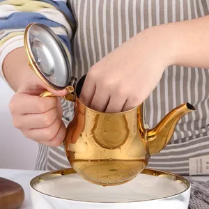 500ml golden stainless steel oil dispenser with wide mouth for easy cleaning