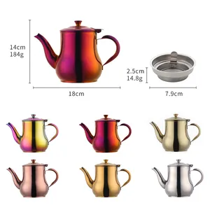 Modern 500ml stainless steel oil dispenser with gooseneck nozzle in multiple colors