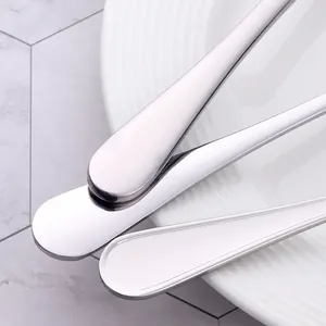 Mirror polished 304 stainless steel kids cutlery set with sleek minimalist handles