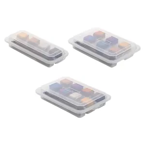 Set of 4, 6, and 8 pieces of colorful 304 stainless steel whiskey stones in clear boxes